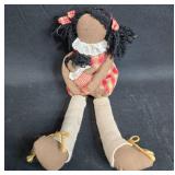 Collection of 3 Vintage Handmade Cloth Dolls