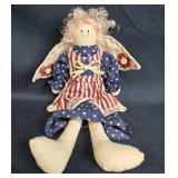 Set of 2 Patriotic Americana Dolls - Uncle Sam and Star-Spangled Angel