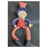 Set of 2 Patriotic Americana Dolls - Uncle Sam and Star-Spangled Angel