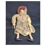 Collection of 3 Vintage Handmade Cloth Dolls with Accessories