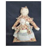 Collection of 3 Vintage Handmade Cloth Dolls with Accessories