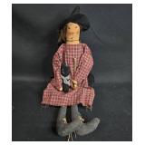 Set of 3 Handmade Witch Dolls with Accessories