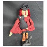 Set of 3 Handmade Witch Dolls with Accessories