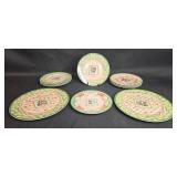Set of 8 Vintage "Vintage Rose Andrea" Dinner Plates - Floral Design
