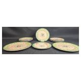 Set of 8 Vintage "Vintage Rose Andrea" Dinner Plates - Floral Design