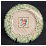 Set of 8 Vintage "Vintage Rose Andrea" Dinner Plates - Floral Design