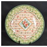 Set of 8 Vintage "Vintage Rose Andrea" Dinner Plates - Floral Design