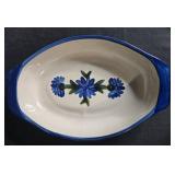 Set of Lodisville Stoneware Baking Dish and Serving Platter with Floral Design