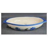 Set of Lodisville Stoneware Baking Dish and Serving Platter with Floral Design