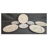 Set of 10 Royal Stafford Blue Floral Fine Earthenware Plates