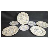 Set of 10 Royal Stafford Blue Floral Fine Earthenware Plates