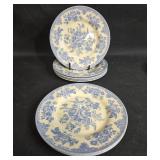 Set of 10 Royal Stafford Blue Floral Fine Earthenware Plates