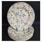 Set of 10 Royal Stafford Blue Floral Fine Earthenware Plates