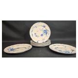 Set of 8 Nikko French Country Antoinette Blue Plates