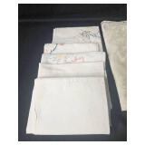 Collection of Vintage Linens and Heating Pad
