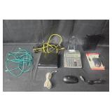 Assorted Office Equipment Bundle - HP EliteDesk, Calculator, Mouse, and Cables