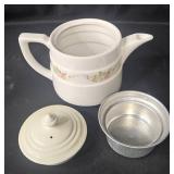 Pair of Vintage Teapots with Floral Decorations