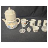 Hand-Painted Porcelain Tea Set with Decorative Accessories