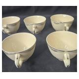 Homer Laughlin Virginia Rose Set - 12 Cups, Creamer, and Gravy Boat