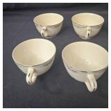 Homer Laughlin Virginia Rose Set - 12 Cups, Creamer, and Gravy Boat
