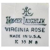 Homer Laughlin Virginia Rose Set - 12 Cups, Creamer, and Gravy Boat