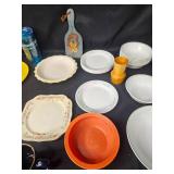Collection of Assorted Dishes and Cookware Including Corelle Plates
