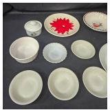 Assorted Set of 12 Festive Holiday Dishes and Bowls