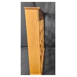 Vintage Oak Wood Display Shelf - 28" H x 25" W x 6" D