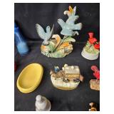 Collection of Bird-Themed Decorative Items Including Cardinals and More