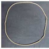 Gold Tone Necklace with Clear Crystal Accents