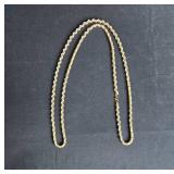 Gold Tone Necklace with Clear Crystal Accents
