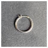 Pair of Silver Tone Hoop Earrings