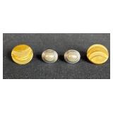 Set of 4 Vintage Gold and Silver Tone Earrings