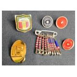 Collection of Vintage Patriotic Pins and Accessories