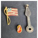 Collection of Vintage Patriotic Pins and Accessories