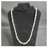 Elegant Vintage Beaded Necklace with Blue and Green Accents