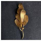 Gold-Filled Leaf Design Brooch Pin