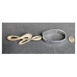 Lot of Vintage Bracelets and Brooch