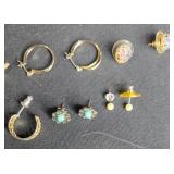 Lot of Mixed Earrings and Cross Pendant