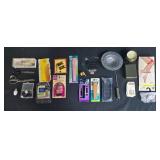 Lot of Vintage Hair and Beauty Accessories, Home Goods, and Craft Supplies