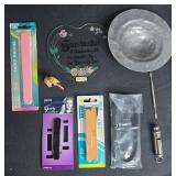 Lot of Vintage Hair and Beauty Accessories, Home Goods, and Craft Supplies