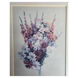 Vintage Framed Art Collection - 3 Pieces including Floral and Animal Themes