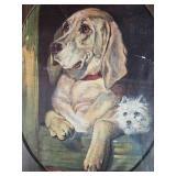 Vintage Framed Art Collection - 3 Pieces including Floral and Animal Themes