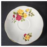Collection of Vintage Bone China Tea Cups, Plates, and Creamers