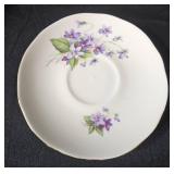 Set of Vintage Floral Bone China Cups and Plates from Various Makers