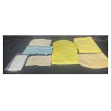 Lot of Kitchen Towels, Placemats and Dish Cloths in Various Colors
