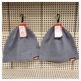 Lot Of Two Gray New Milwaukee Knit Caps Hats