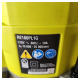 Ryobi 10 Amp Motor 2 Peak HP EVS Plunge Base Router RE180PL1G Excellent Condition