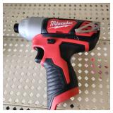 Lot Of Two Milwaukee Tools 3/8" Drill/Driver 2407-20 And 1/4" Impact Driver 2462-20 12 V Tested Work