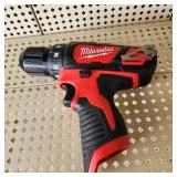 Lot Of Two Milwaukee Tools 3/8" Drill/Driver 2407-20 And 1/4" Impact Driver 2462-20 12 V Tested Work